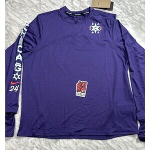 Nike 2024 Chicago Marathon Long Sleeve Dri Fit FV6326 521 Purple women's Large